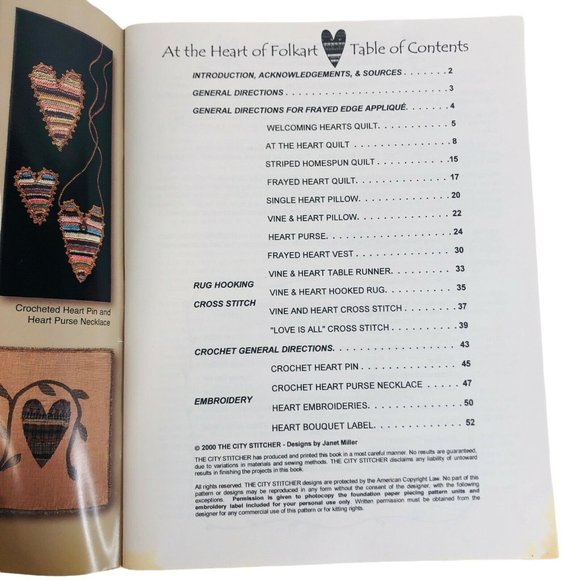 City Stitcher At The Heart Of Folkart Quilting Cross Stitch Crochet Patterns - Picture 4 of 11